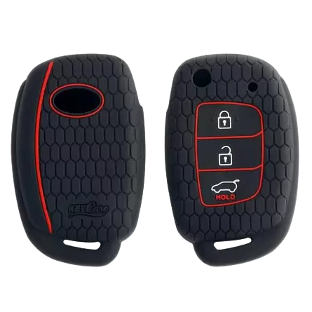 Hyundai kulcs szilikon tok 3 gombos Fekete