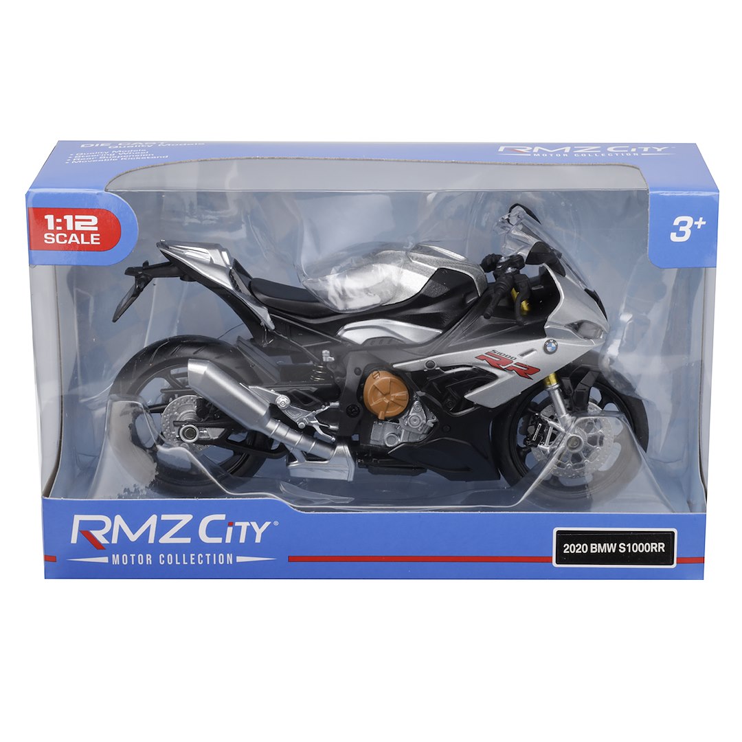 1:12 RMZ HOBBY modell BMW S1000RR 2020 Regular srebrny – kép 4