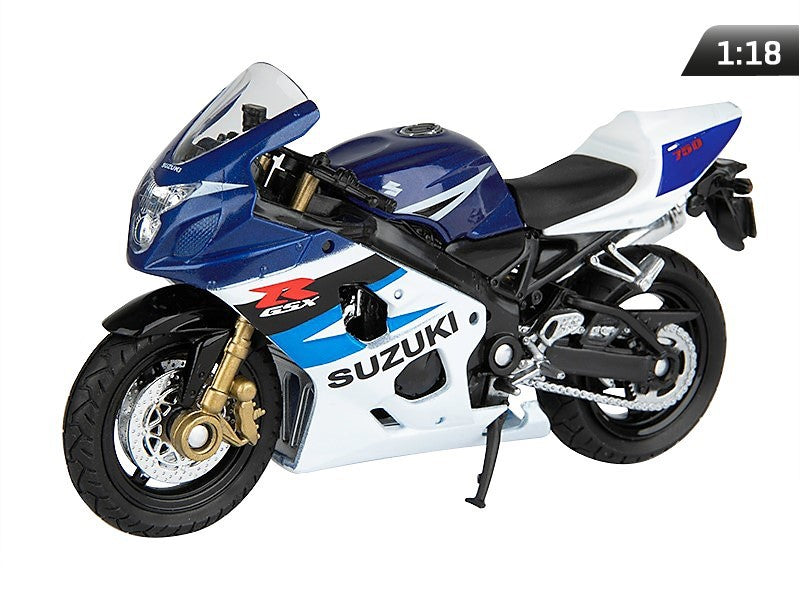 1:18-as modell, Suzuki GSX-R750, tengerészkék fehér (M144SGR75GB)