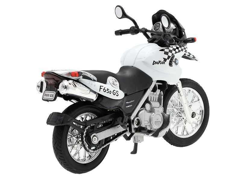 1:18 as modell BMW F650 GS DAKAR fehér és fekete – kép 3