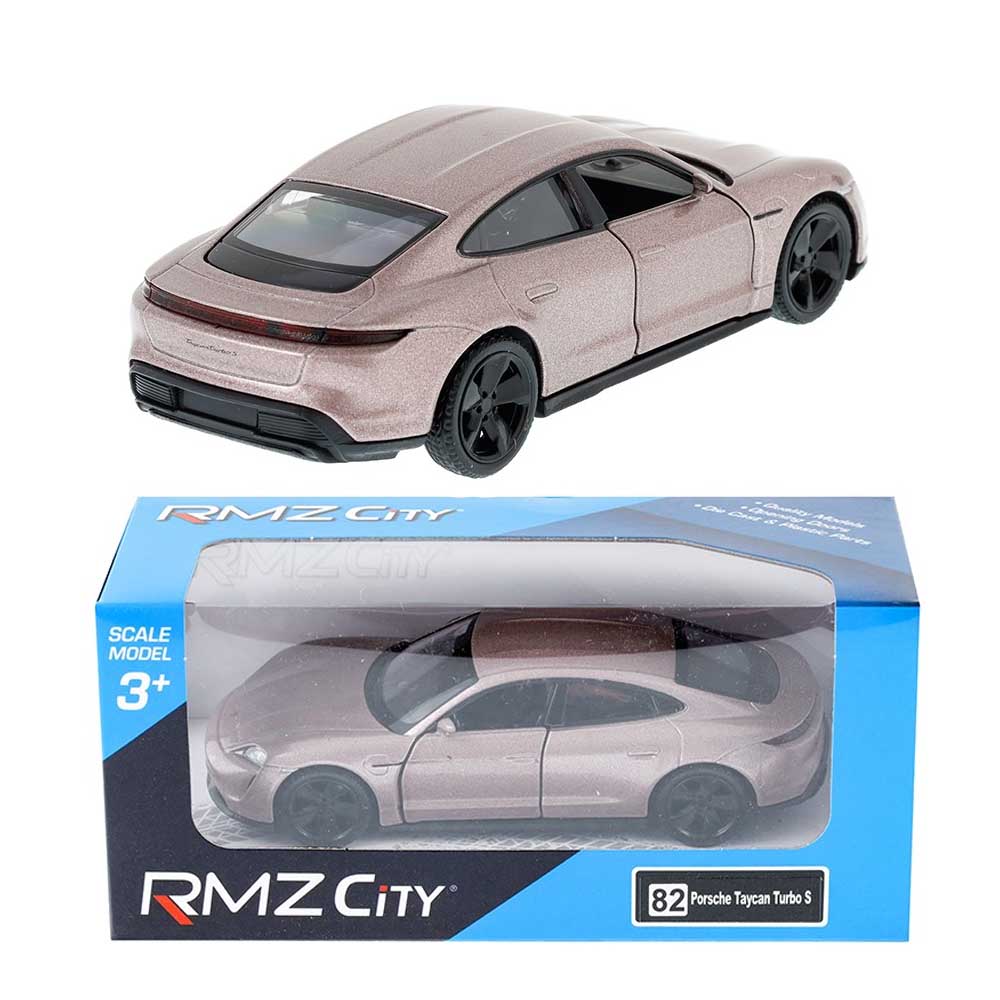 Porsche Taycan Turbo S 2020 modellautó 1:32 – RMZ, rózsaszínes árnyalat