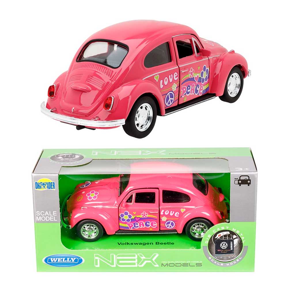 Volkswagen The Beetle modellautó 1:34 – rózsaszín