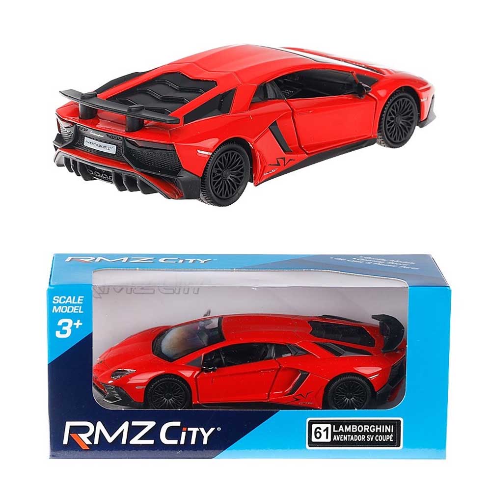 Lamborghini Aventador LP750-4 SV modellautó 1:32 – RMZ, piros