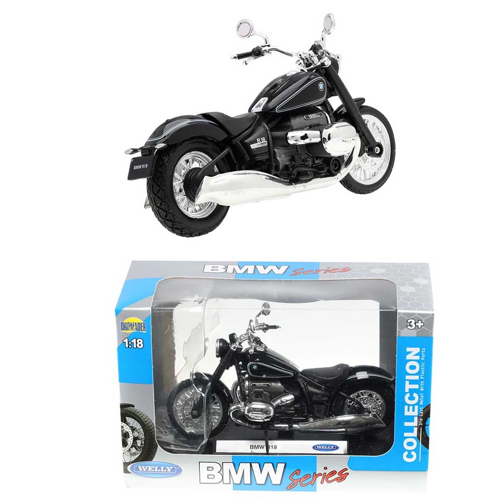 Motor modell – BMW R18 (1:18, fekete)
