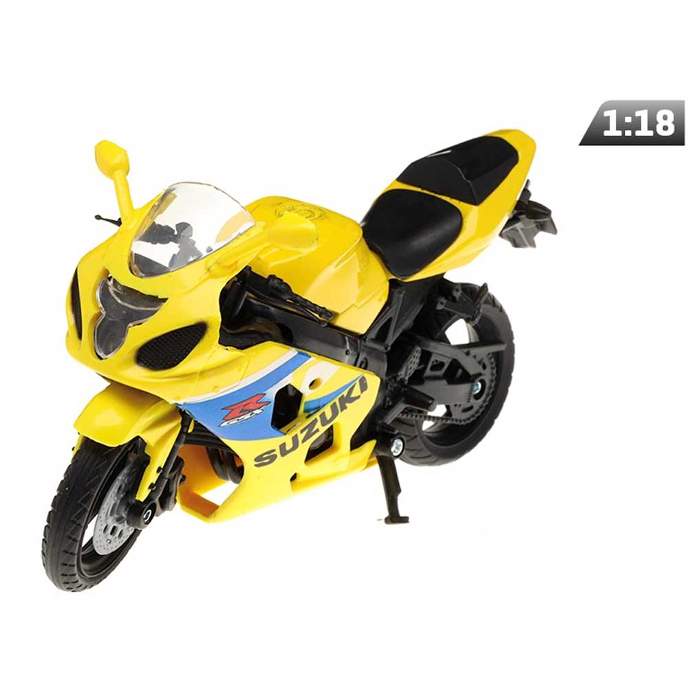 Motor modell – Suzuki GSX-R600 (1:18, sárga)