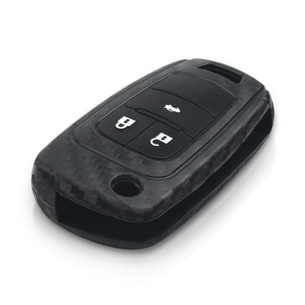 Chevrolet kulcs szilikon tok 3 gombos CARBON