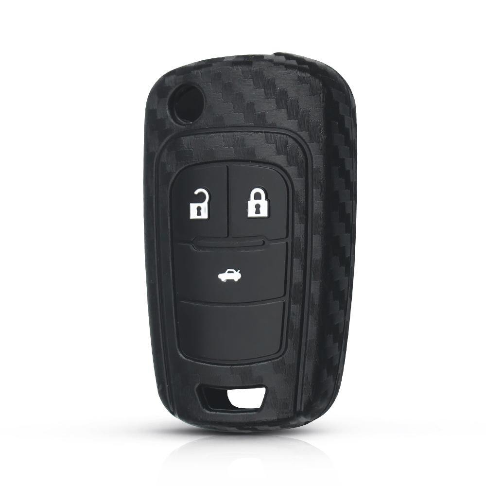 Chevrolet kulcs szilikon tok 3 gombos CARBON