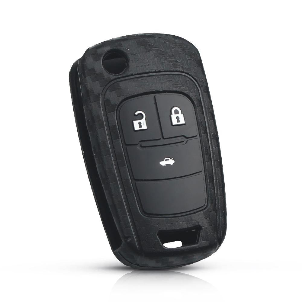 Chevrolet kulcs szilikon tok 3 gombos CARBON