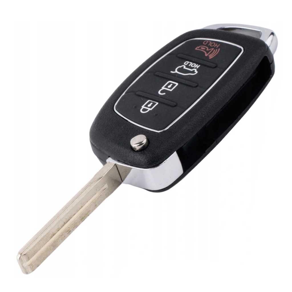 Fekete színű, Hyundai 4 gombos kulcs, bicskakulcs.