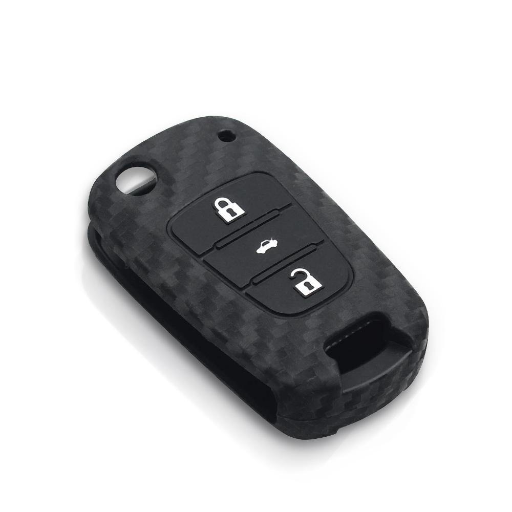 Kia szilikon tok 3 gombos Carbon
