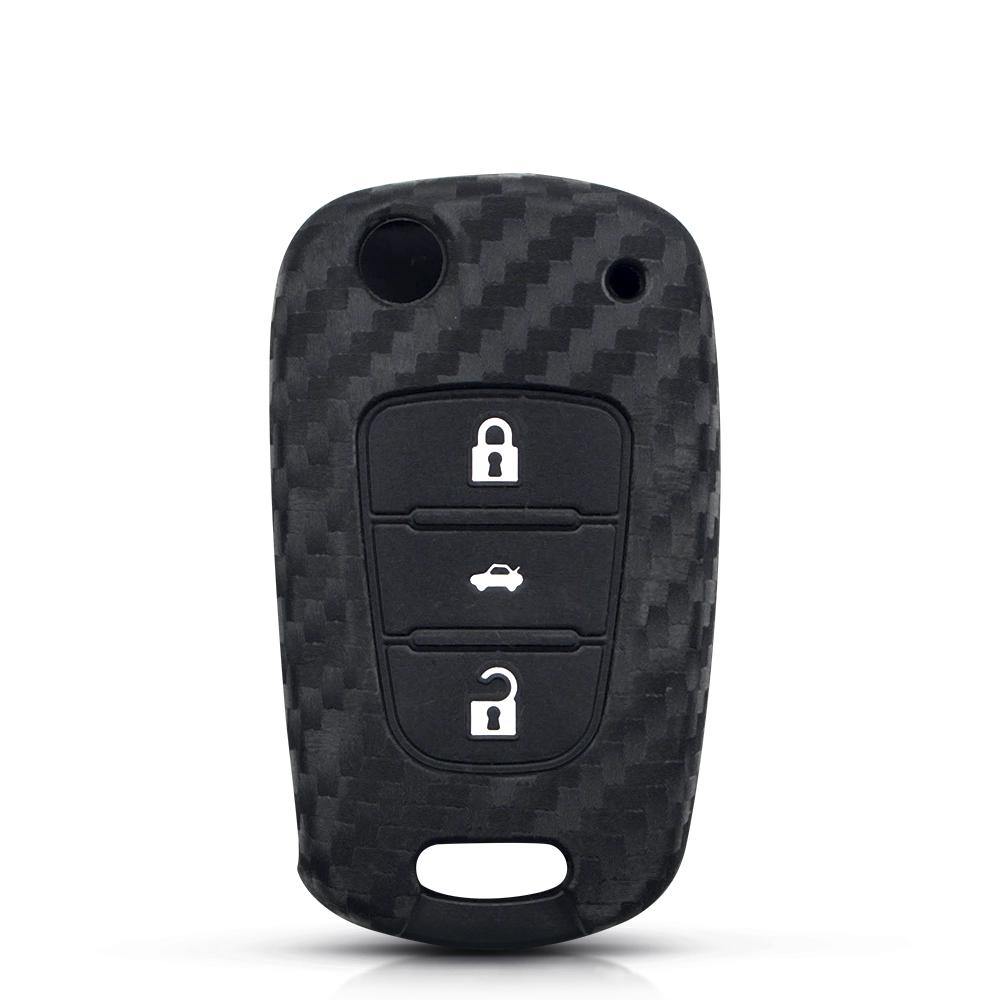 Kia szilikon tok 3 gombos Carbon