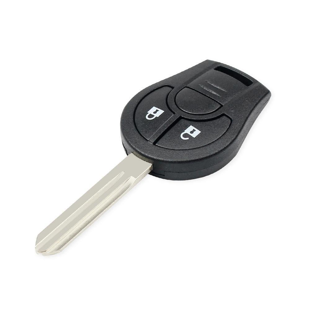 Fekete színű, 2 gombos Nissan kulcs, kulcsház