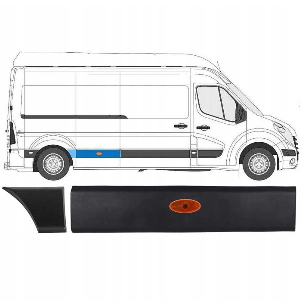 Nissan NV400 jobb hátsó díszléc helyzetjelzővel 2011-