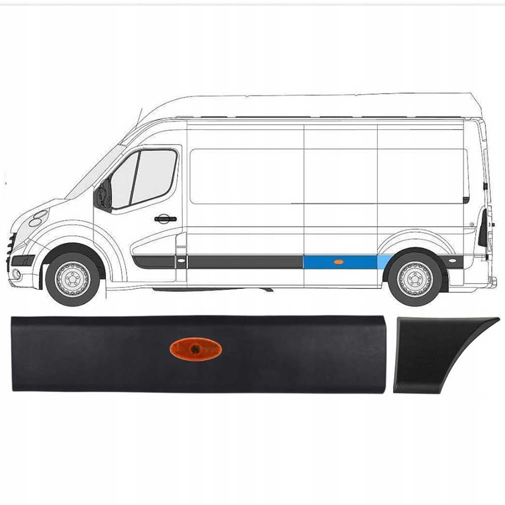 Nissan NV400 bal hátsó díszléc helyzetjelzővel 2011-