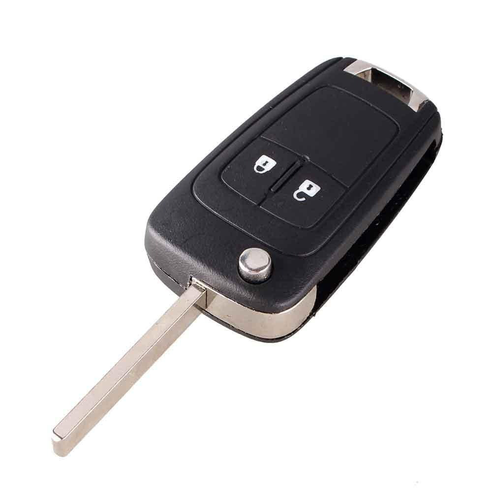 Fekete színű, 2 gombos Opel kulcsház, bicskakulcs.