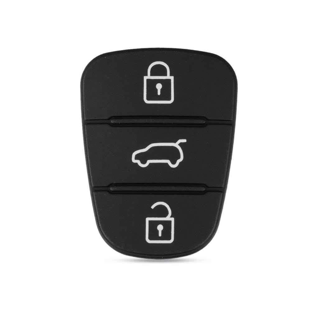 Fekete színű, 3 gombos Hyundai gombsor fehér mintával. Standard gomb.