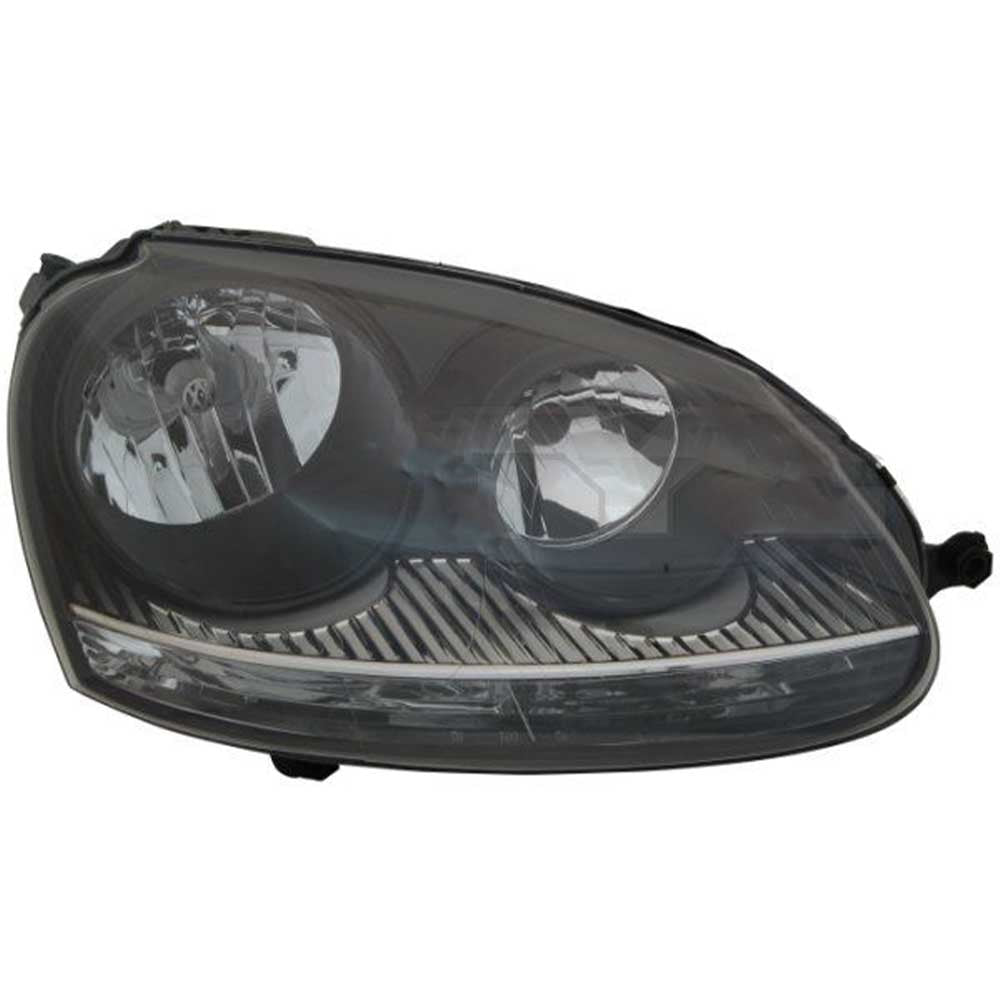 VW Golf V jobb első fényszóró fekete 2003-2009